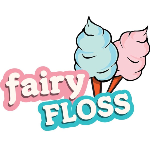 FAIRY FLOSS Concession Decal sign cart trailer stand sticker equipment, D-DC-24-Fairy Floss